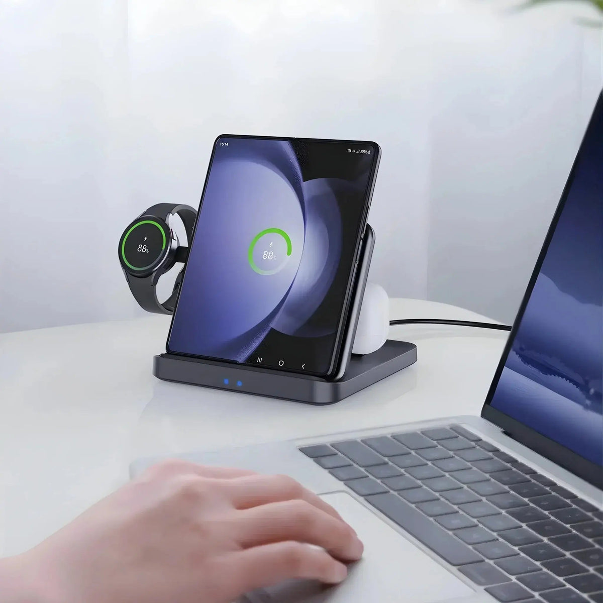 Foldable 3-in-1 Wireless Charging Dock for Galaxy Z Fold & Z Flip