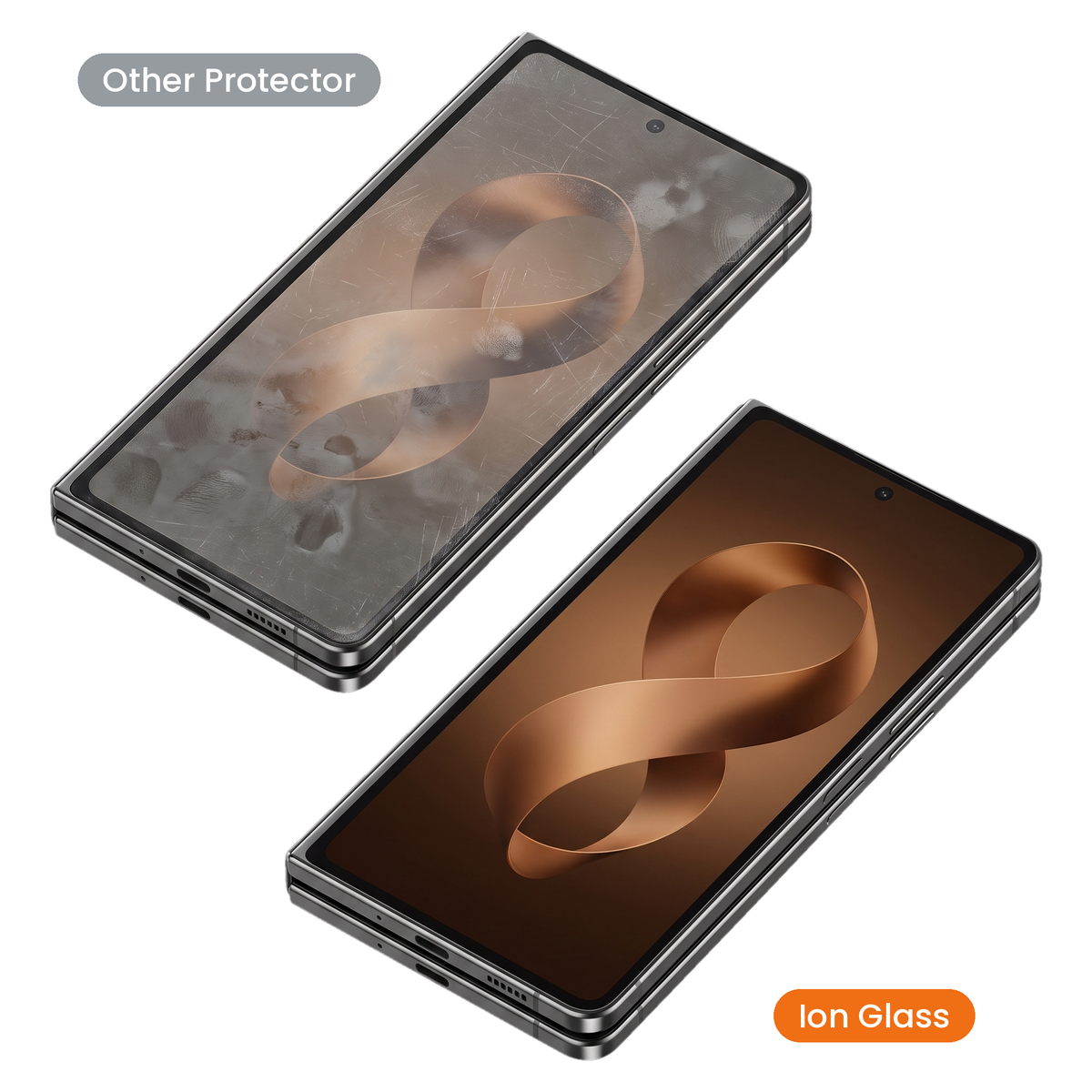 Ion Glass Tempered Screen Protector for Galaxy Z Fold 7, 6, 5 (2-Pack)