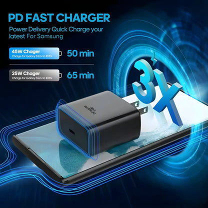 45W Super Fast USB-C Wall Charger for Galaxy Z Fold & Z Flip