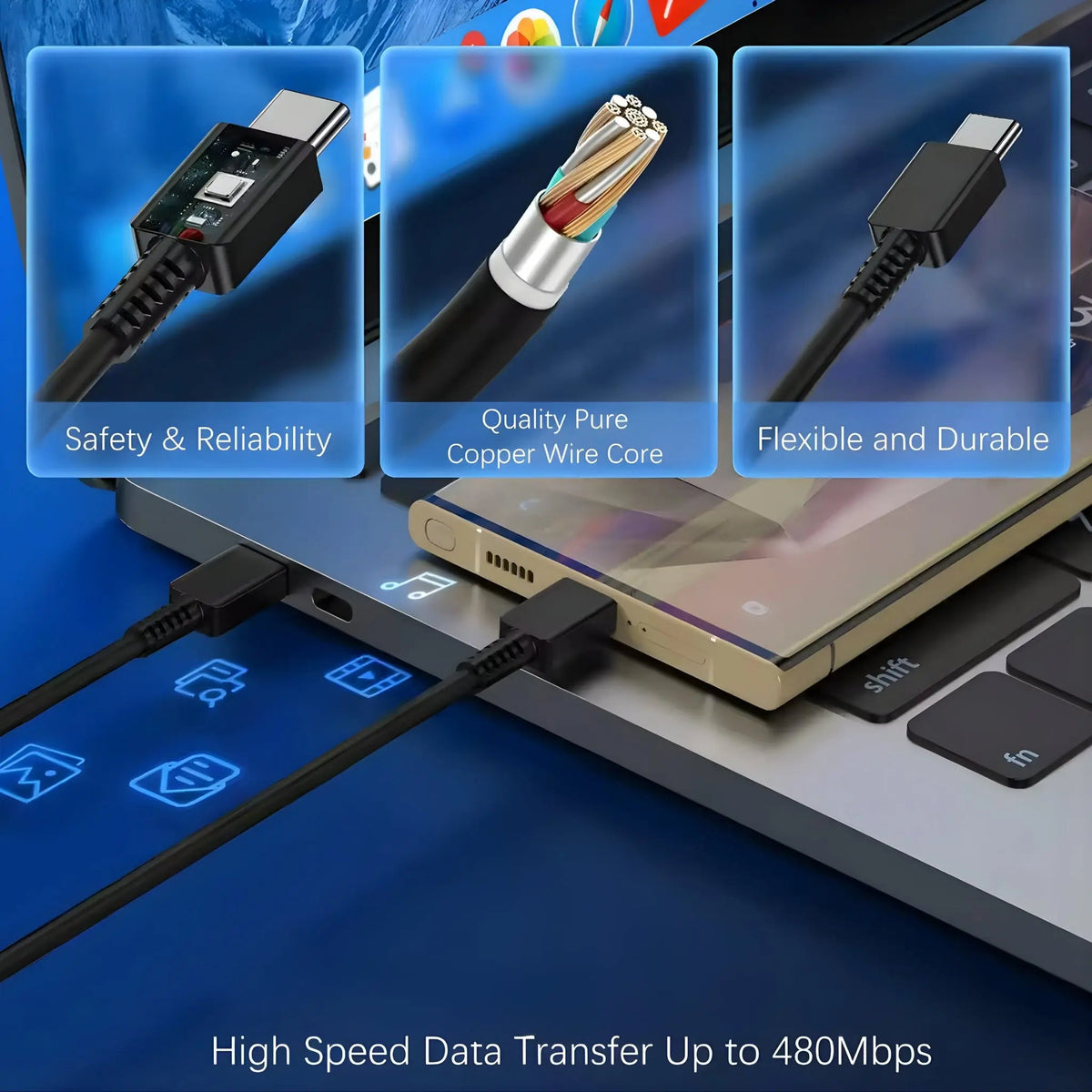 45W Super Fast USB-C Wall Charger for Galaxy Z Fold & Z Flip