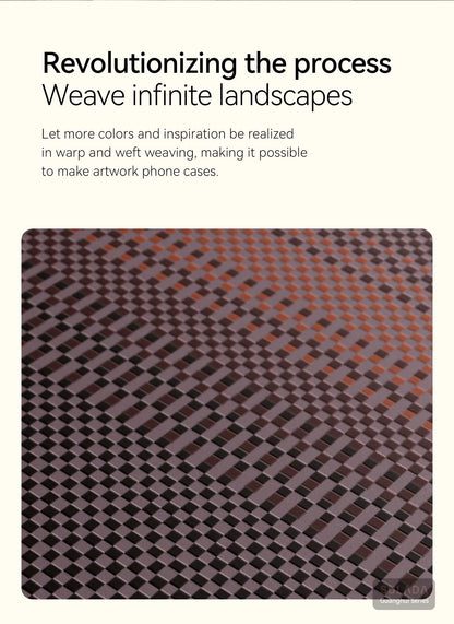 Woven Sunset Moonrise Texture Leather Back Case For Samsung Galaxy Z Fold 8 | Magnetic Ring