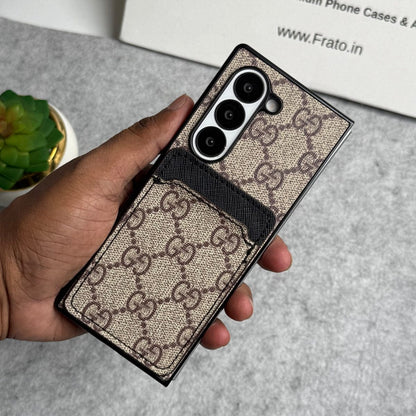Samsung Galaxy Z Fold Luxury Brand Leather Card Holder Case Cover