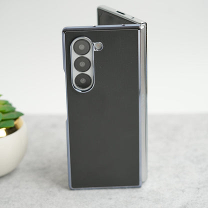 Glossy Chrome Plated PU Leather Skin Case Cover for Samsung Galaxy Z Fold 8 Ultra