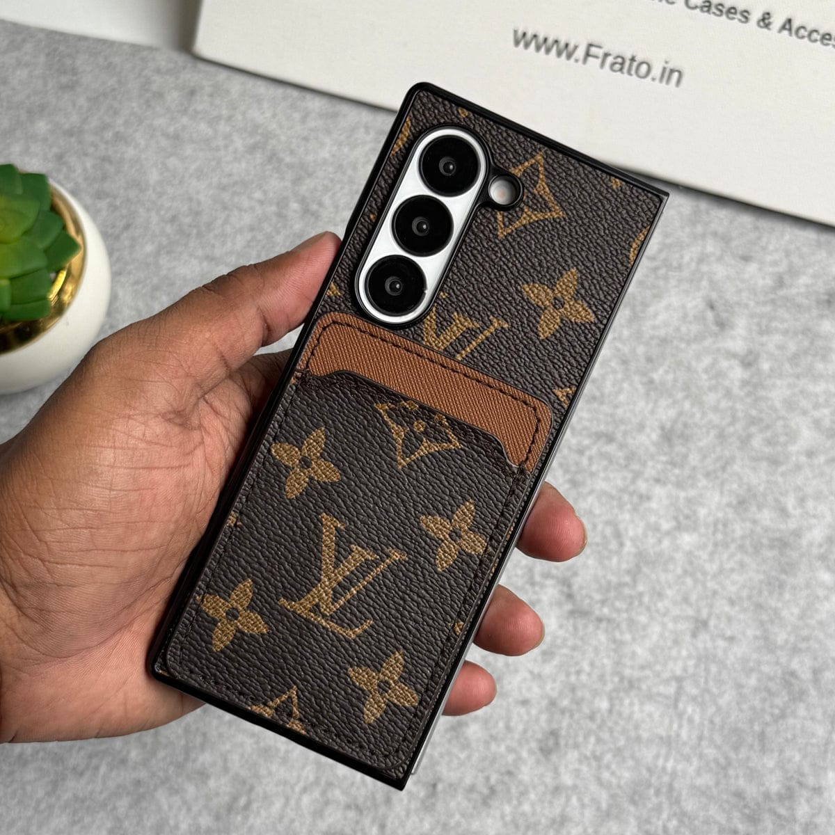 Samsung Galaxy Z Fold Luxury Brand Leather Card Holder Case Cover