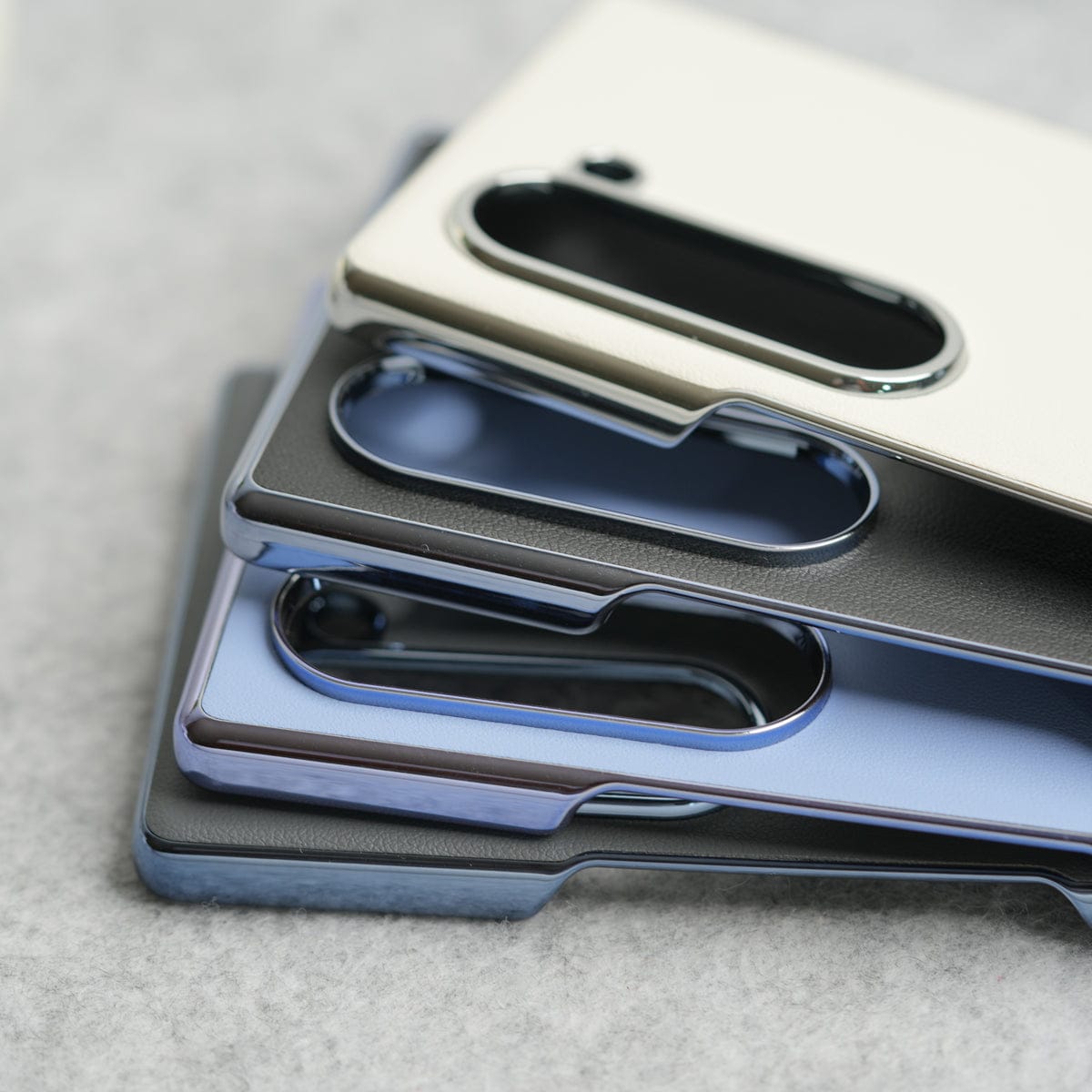 Glossy Chrome Plated PU Leather Skin Case Cover for Samsung Galaxy Z Fold 8 Ultra
