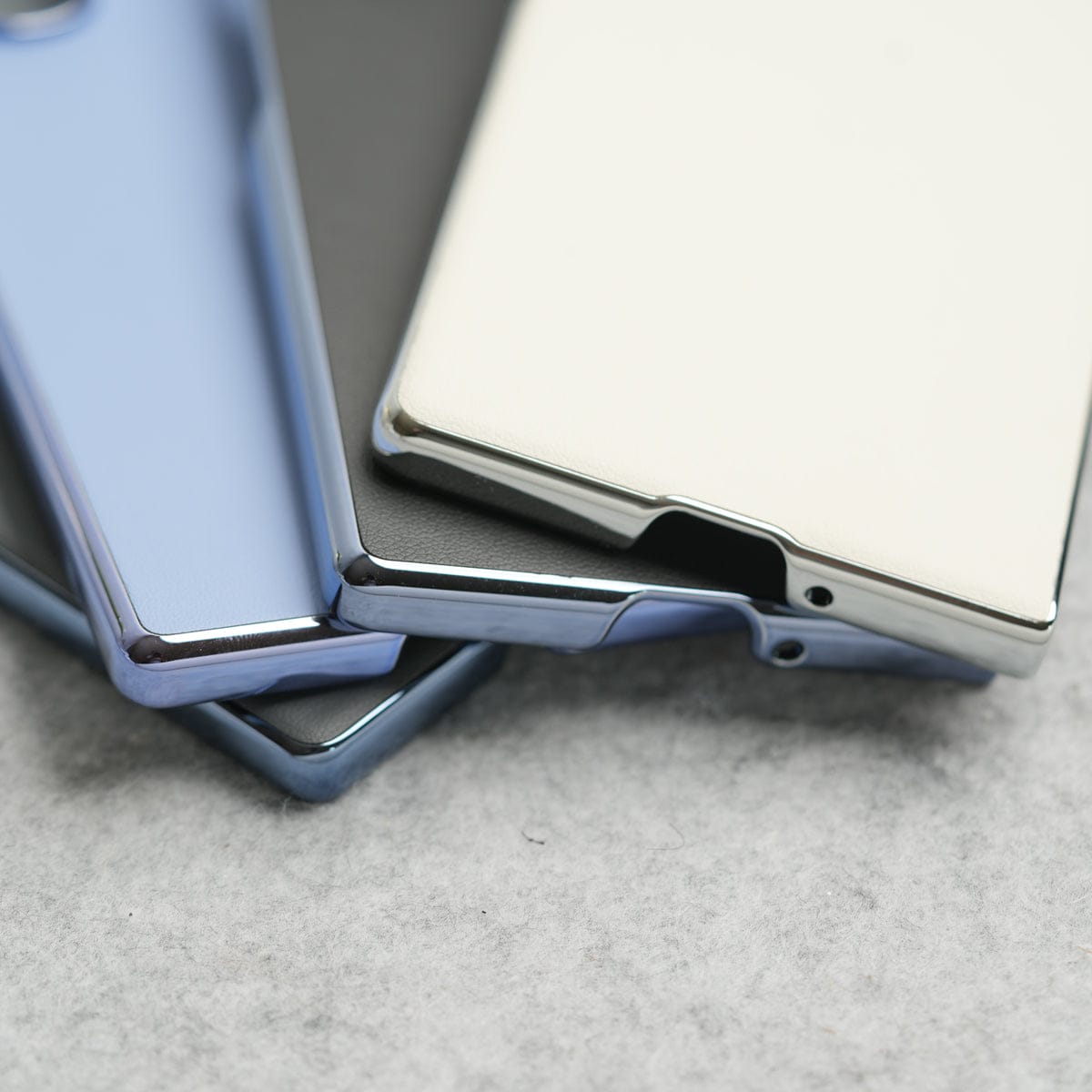 Glossy Chrome Plated PU Leather Skin Case Cover for Samsung Galaxy Z Fold 8 Ultra