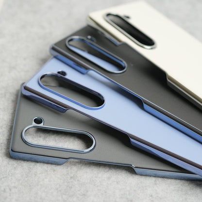 Glossy Chrome Plated PU Leather Skin Case Cover for Samsung Galaxy Z Fold 8 Ultra