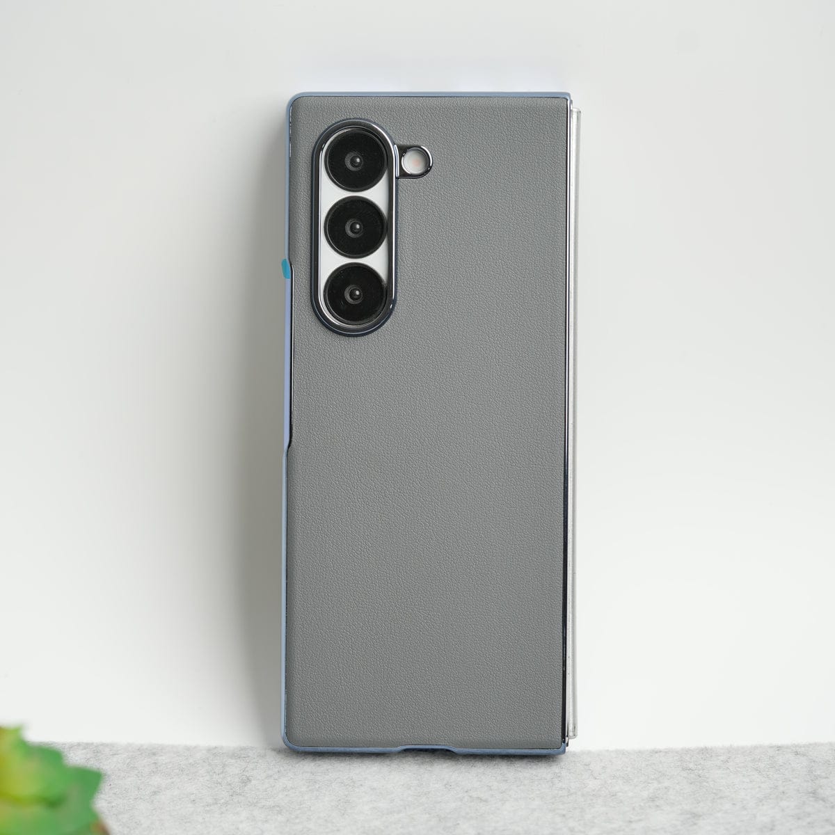 Glossy Chrome Plated PU Leather Skin Case Cover for Samsung Galaxy Z Fold 8 Ultra