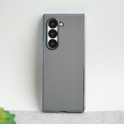 Glossy Chrome Plated PU Leather Skin Case Cover for Samsung Galaxy Z Fold 8 Ultra