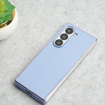 Glossy Chrome Plated PU Leather Skin Case Cover for Samsung Galaxy Z Fold 8 Ultra