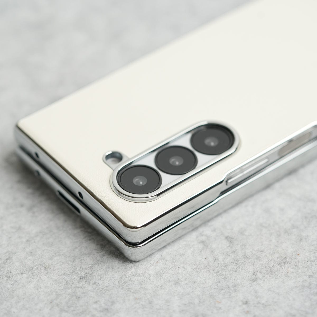 Glossy Chrome Plated PU Leather Skin Case Cover for Samsung Galaxy Z Fold 8 Ultra