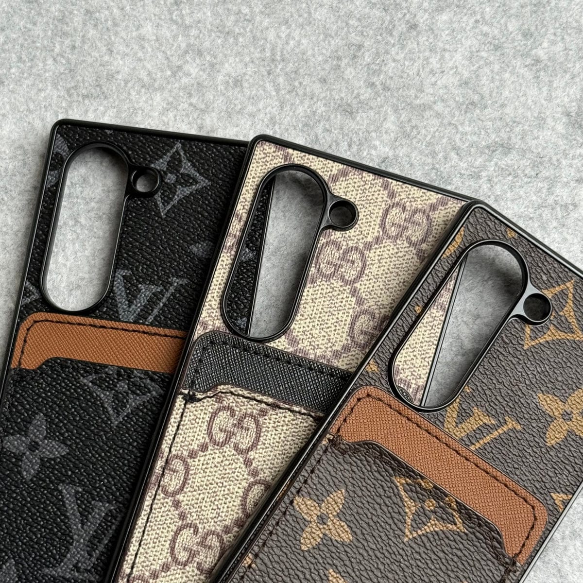 Samsung Galaxy Z Fold Luxury Brand Leather Card Holder Case Cover