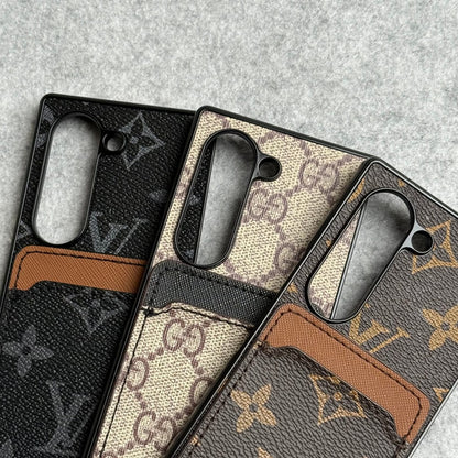 Samsung Galaxy Z Fold Luxury Brand Leather Card Holder Case Cover