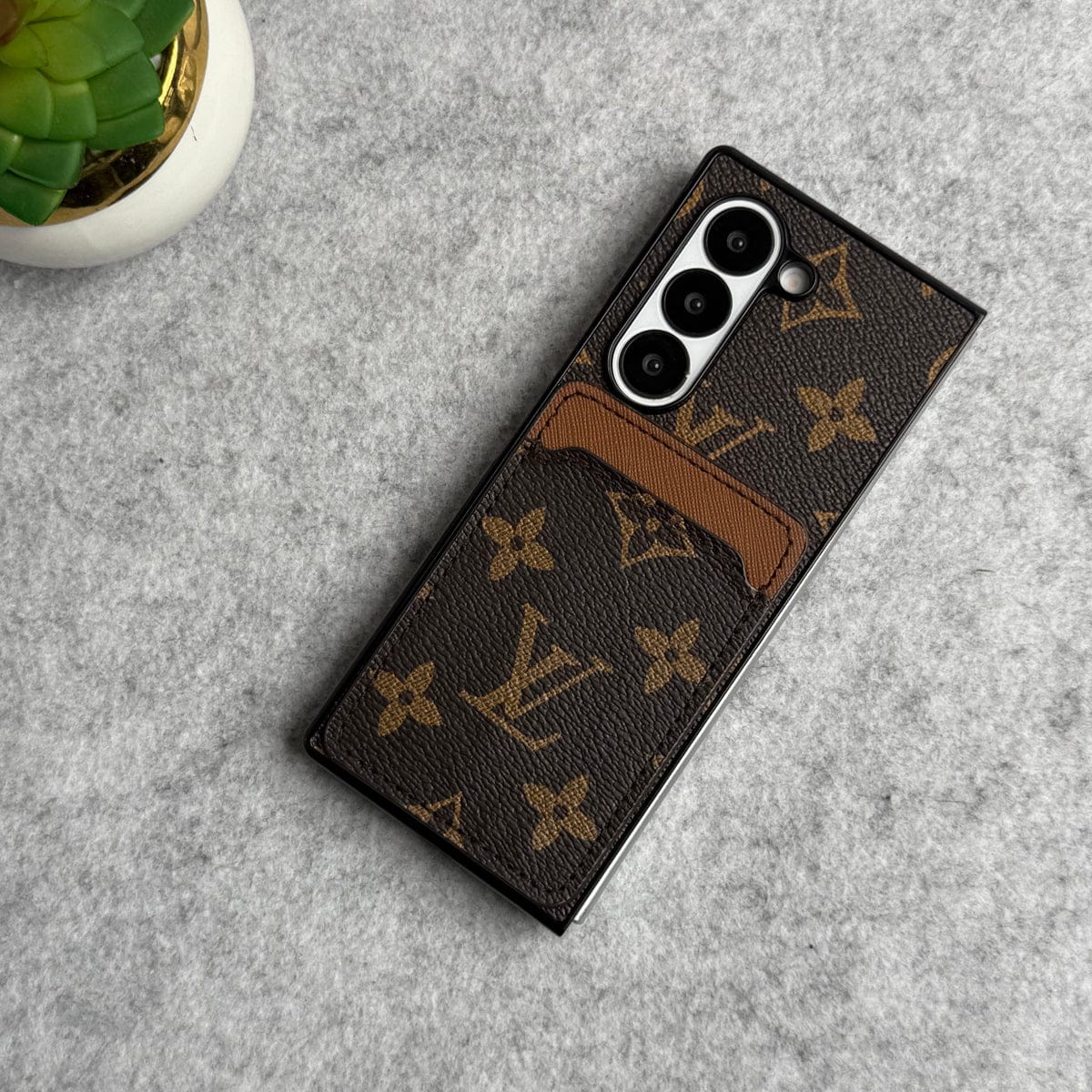 Samsung Galaxy Z Fold Luxury Brand Leather Card Holder Case Cover
