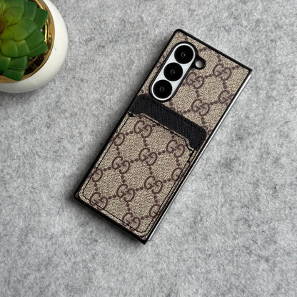 Samsung Galaxy Z Fold Luxury Brand Leather Card Holder Case Cover