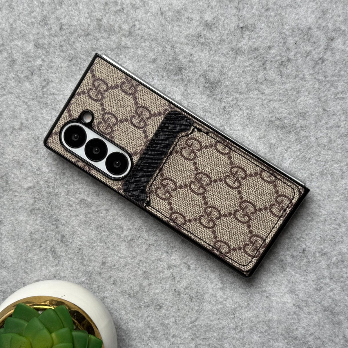 Samsung Galaxy Z Fold Luxury Brand Leather Card Holder Case Cover