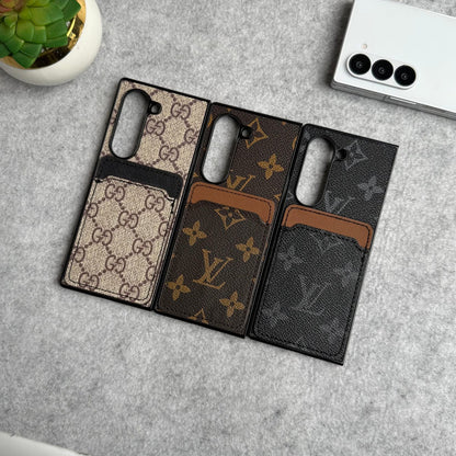 Samsung Galaxy Z Fold Luxury Brand Leather Card Holder Case Cover