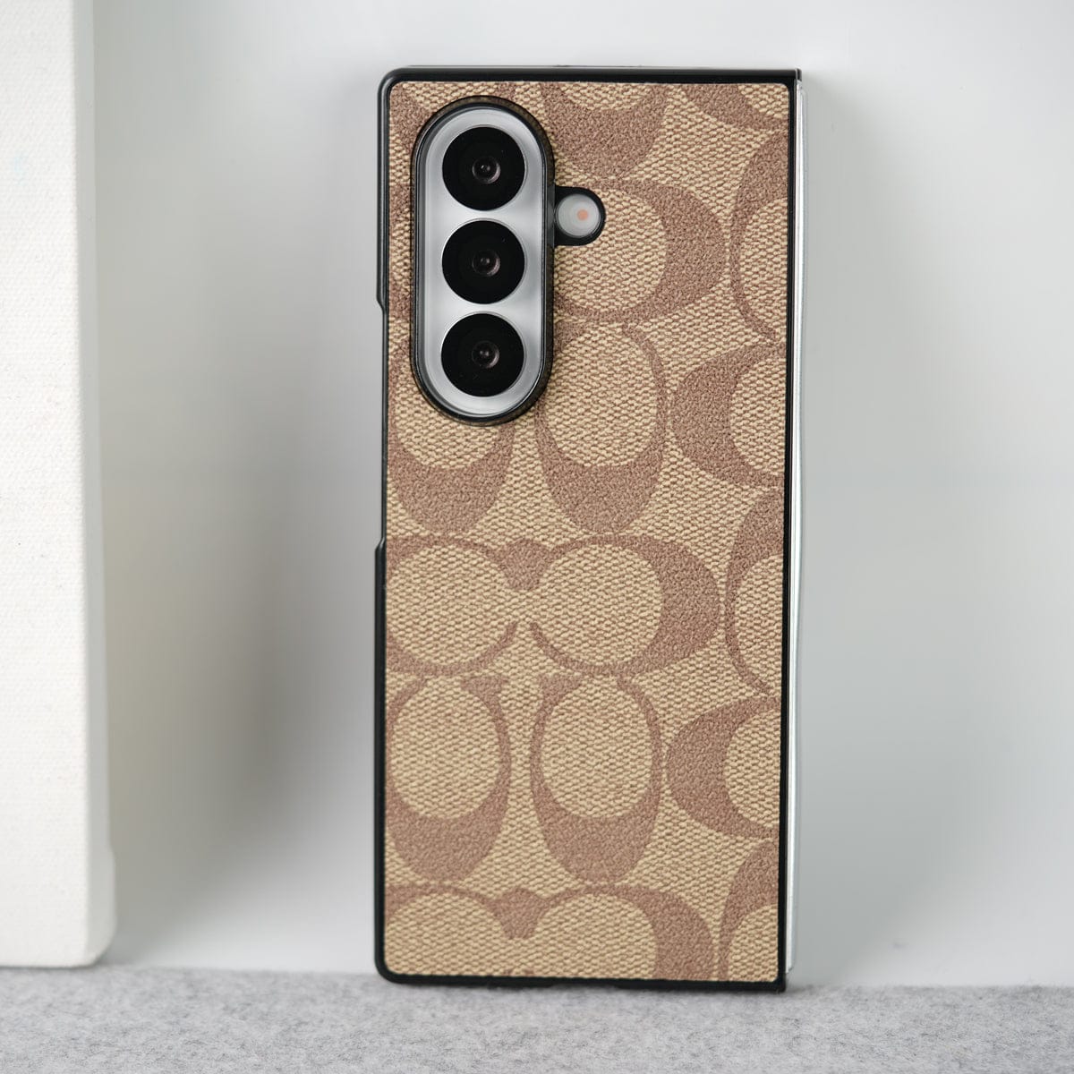 Luxury CC Brand PU Leather Design Case Cover For Samsung Galaxy Z Fold 8 Ultra