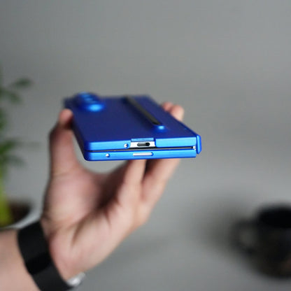 Matte Hard Back Cover For Samsung Galaxy Z Fold 8 Ultra | Case with S-Pen Slot & Front Glass |  | Blue