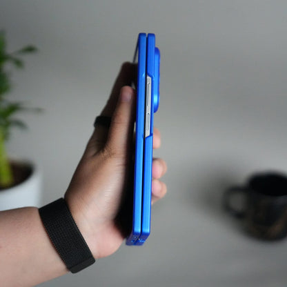 Matte Hard Back Cover For Samsung Galaxy Z Fold 8 Ultra | Case with S-Pen Slot & Front Glass |  | Blue