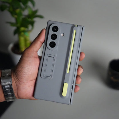 Front Glass Protection Case With PushUP S Pen Holder for Samsung Galaxy Z Fold 8 Ultra