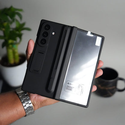 Front Glass Protection Case With PushUP S Pen Holder for Samsung Galaxy Z Fold 8 Ultra