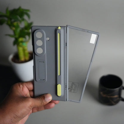 Front Glass Protection Case With PushUP S Pen Holder for Samsung Galaxy Z Fold 8 Ultra