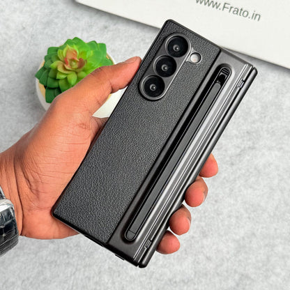 Chrome Plating front Glass Protection Hinge Case Folding Cover for Samsung Galaxy Z Fold 8 Ultra