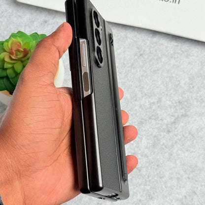 Chrome Plating front Glass Protection Hinge Case Folding Cover for Samsung Galaxy Z Fold 8 Ultra