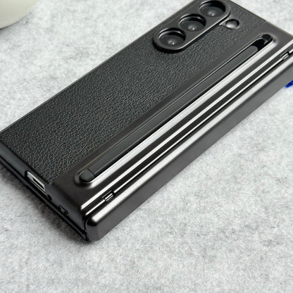 Chrome Plating front Glass Protection Hinge Case Folding Cover for Samsung Galaxy Z Fold 8 Ultra