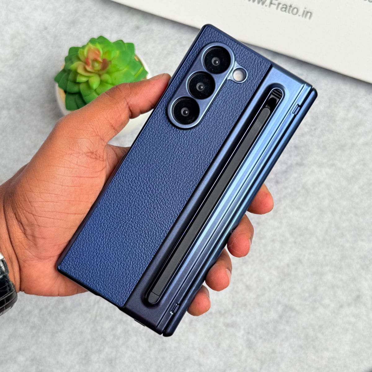 Chrome Plating front Glass Protection Hinge Case Folding Cover for Samsung Galaxy Z Fold 8 Ultra