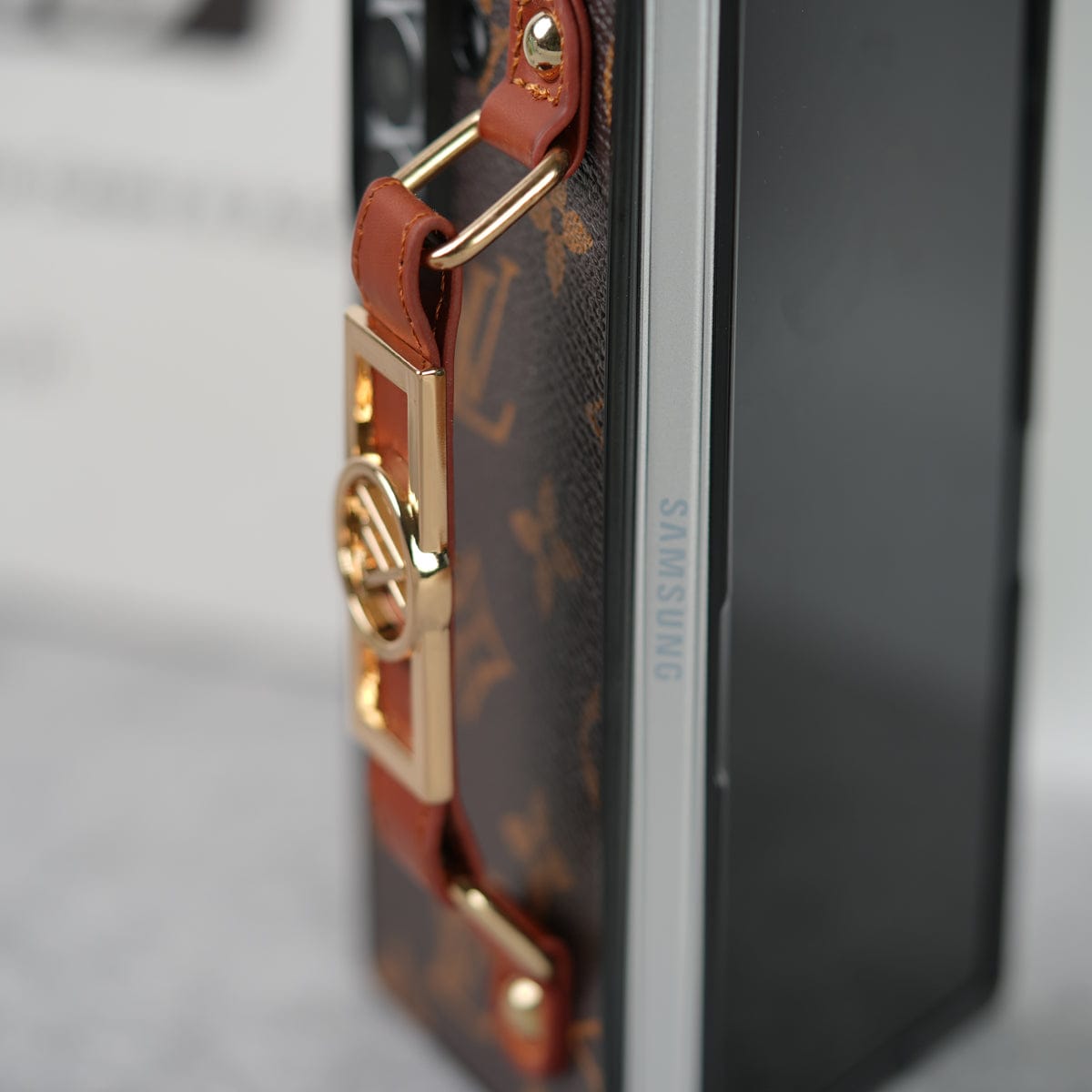 Luxury Brand Strap Holder Case For Samsung Galaxy Z Fold 8 Ultra