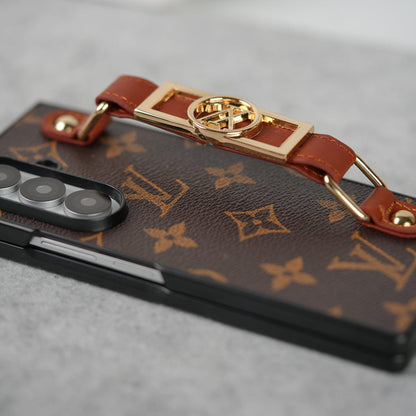 Luxury Brand Strap Holder Case For Samsung Galaxy Z Fold 8 Ultra