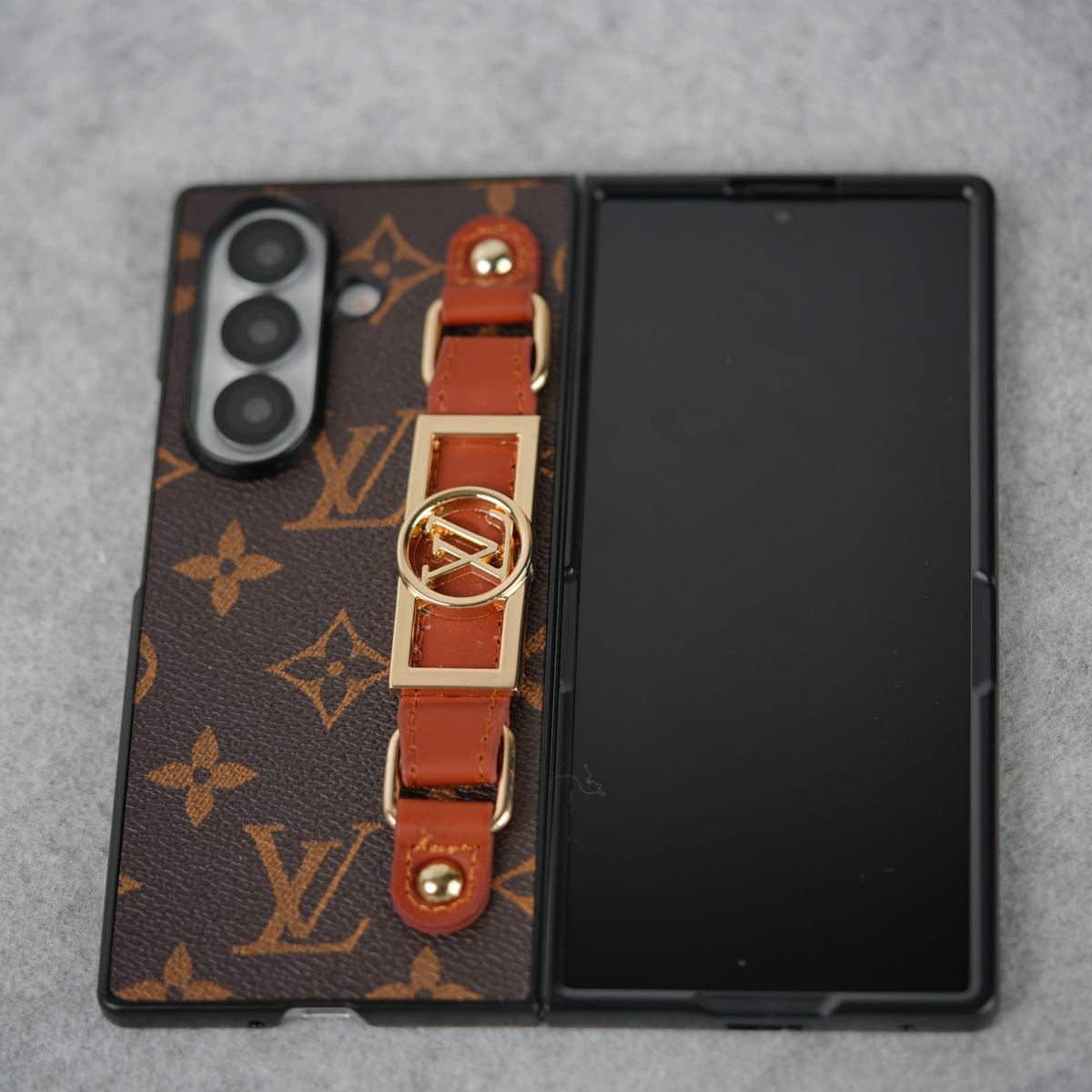 Luxury Brand Strap Holder Case For Samsung Galaxy Z Fold 8 Ultra