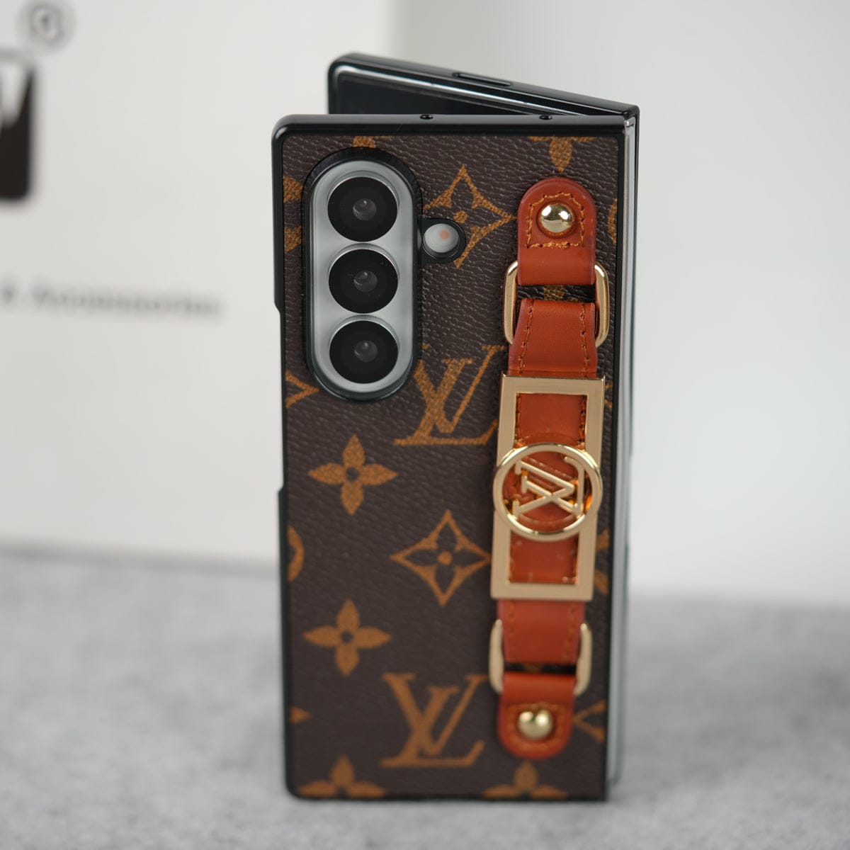 Luxury Brand Strap Holder Case For Samsung Galaxy Z Fold 8 Ultra