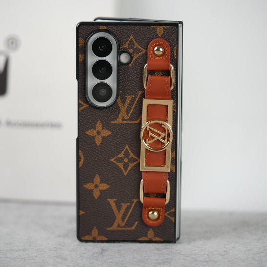 Luxury Brand Strap Holder Case For Samsung Galaxy Z Fold 8 Ultra