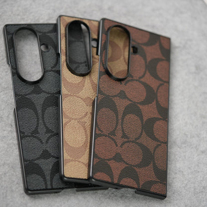 Luxury CC Brand PU Leather Design Case Cover For Samsung Galaxy Z Fold 8 Ultra
