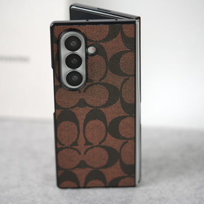 Luxury CC Brand PU Leather Design Case Cover For Samsung Galaxy Z Fold 8 Ultra