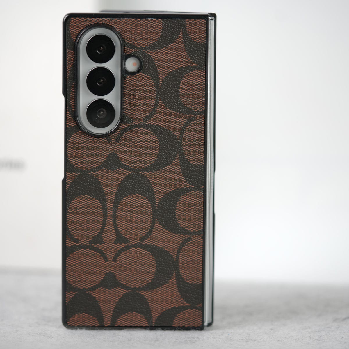 Luxury CC Brand PU Leather Design Case Cover For Samsung Galaxy Z Fold 8 Ultra