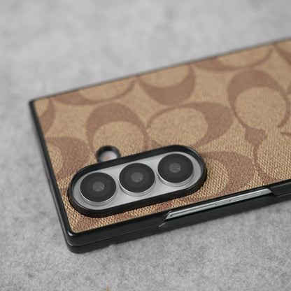 Luxury CC Brand PU Leather Design Case Cover For Samsung Galaxy Z Fold 8 Ultra