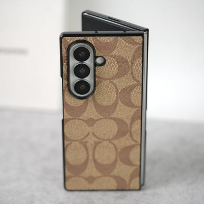 Luxury CC Brand PU Leather Design Case Cover For Samsung Galaxy Z Fold 8 Ultra