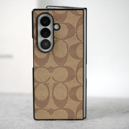 Luxury CC Brand PU Leather Design Case Cover For Samsung Galaxy Z Fold 8 Ultra
