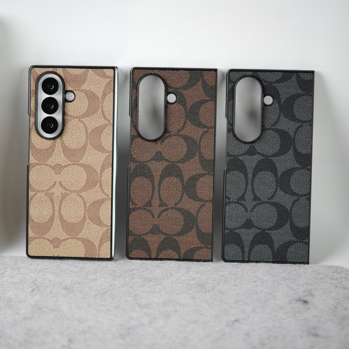 Luxury CC Brand PU Leather Design Case Cover For Samsung Galaxy Z Fold 8 Ultra