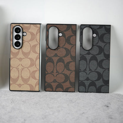 Luxury CC Brand PU Leather Design Case Cover For Samsung Galaxy Z Fold 8 Ultra