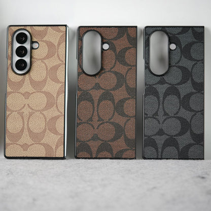 Luxury CC Brand PU Leather Design Case Cover For Samsung Galaxy Z Fold 8 Ultra