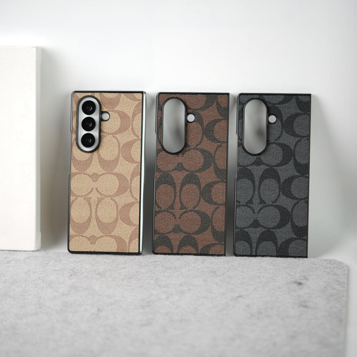 Luxury CC Brand PU Leather Design Case Cover For Samsung Galaxy Z Fold 8 Ultra