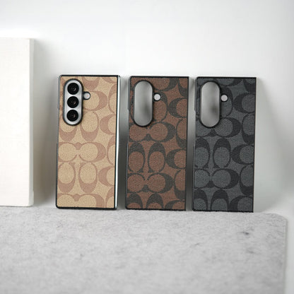 Luxury CC Brand PU Leather Design Case Cover For Samsung Galaxy Z Fold 8 Ultra