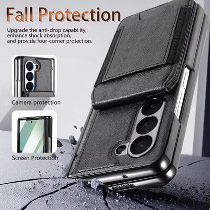 Magnetic PU Leather Flip Kickstand Credit Wallet Card Holder Slots Covers for Samsung Galaxy Z Fold 8 Ultra