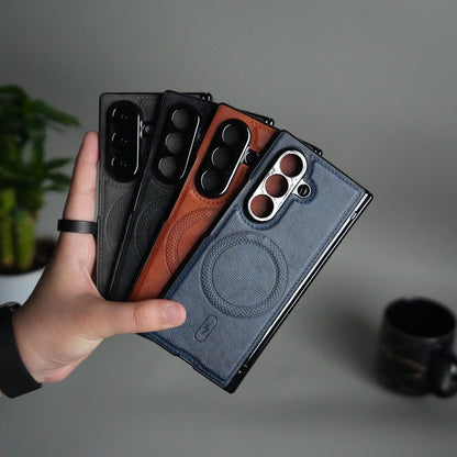 Magnetic PU Leather Flip Kickstand Credit Wallet Card Holder Slots Covers for Samsung Galaxy Z Fold 8 Ultra