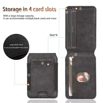 Magnetic PU Leather Flip Kickstand Credit Wallet Card Holder Slots Covers for Samsung Galaxy Z Fold 8 Ultra